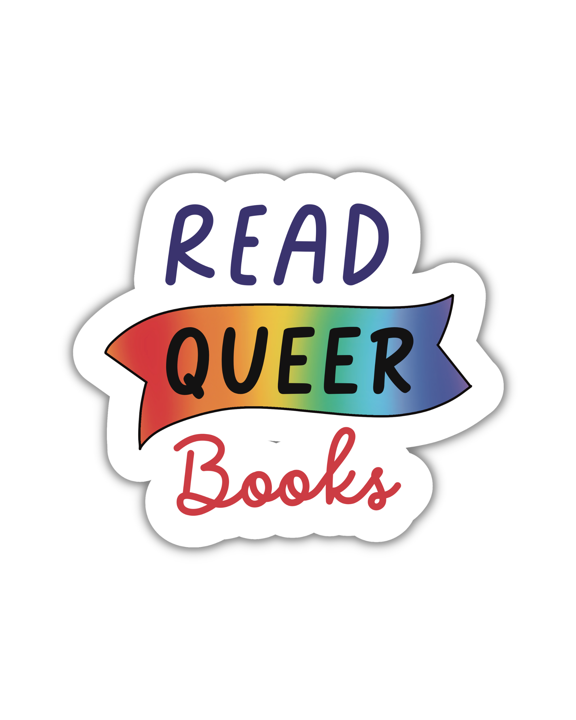 Read queer books reading vinyl sticker | My Site